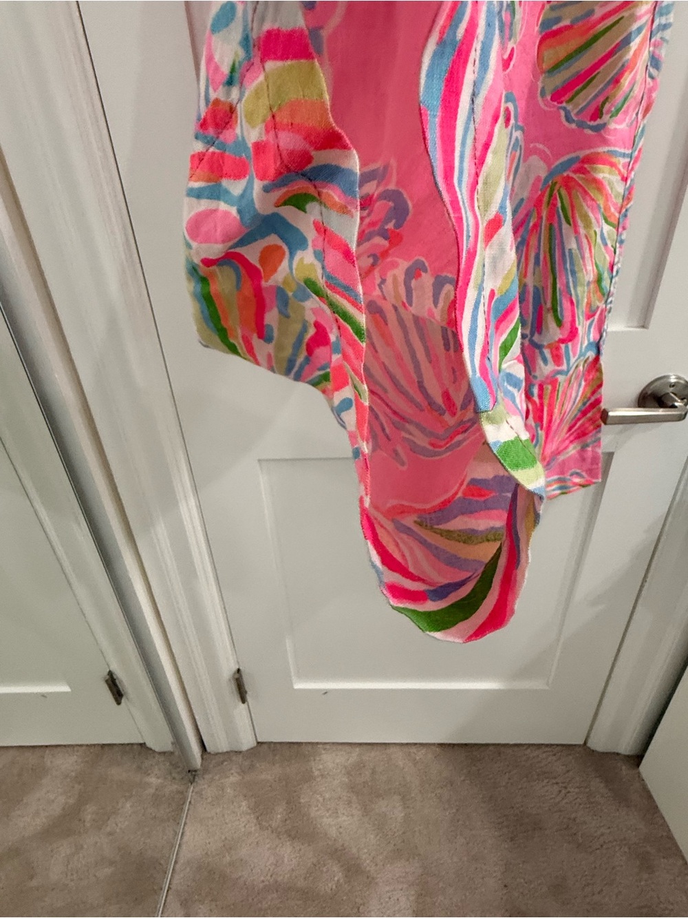 Lilly Pulitzer neon multicolor linen the beach pant w/ cotton drawstring waist - Picture 13 of 16